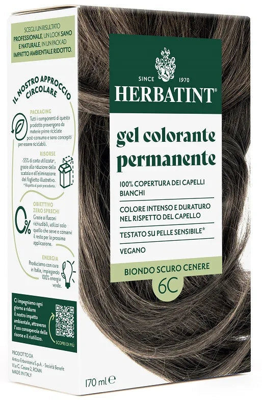 Herbatint 6c biondo scuro cenere 170 ml - Farmaspeed