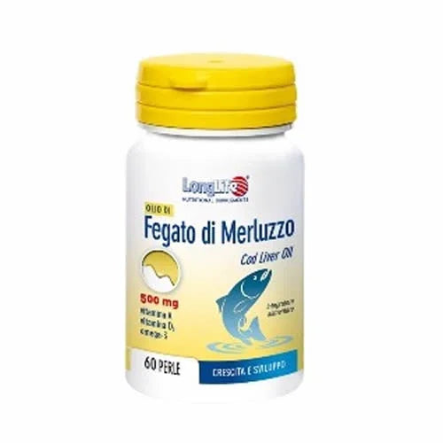 LONGLIFE OLIO FEGATO MERLUZZO 500 MG 60 PERLE IN GELATINA - Farmaspeed