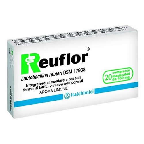 REUFLOR 20 COMPRESSE MASTICABILI AROMA LIMONE - Farmaspeed