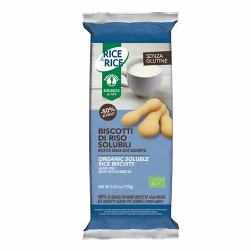 RICE&RICE BISCOTTI DI RISO SOLUBILI 30% GRASSI IN MENO 120 G - Farmaspeed