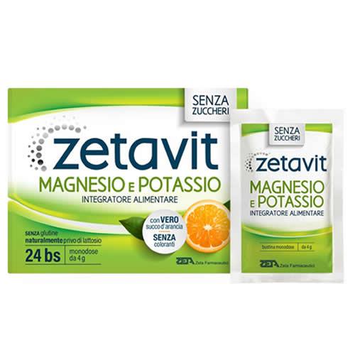 ZETAVIT MAGNESIO POTASSIO SENZA ZUCCHERO 24 BUSTINE DA 6 G - Farmaspeed