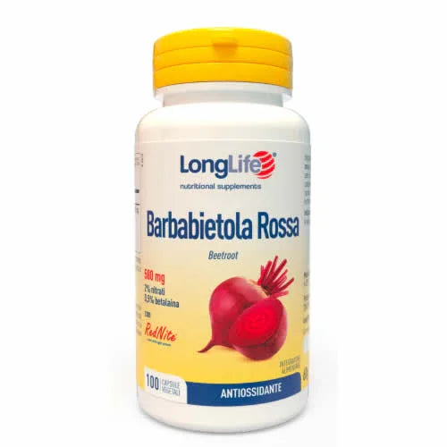 LONGLIFE BARBABIETOLA ROSSA 500 MG 100 CAPSULE VEGETALI - Farmaspeed