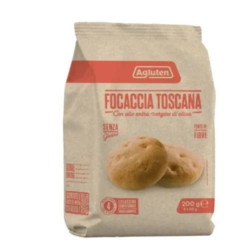 Agluten focaccia toscana 4 pezzi da 50 g - Farmaspeed