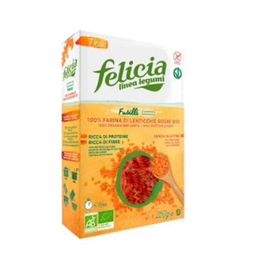 FELICIA BIO FUSILLI DI LENTICCHIE ROSSE 250 G - Farmaspeed