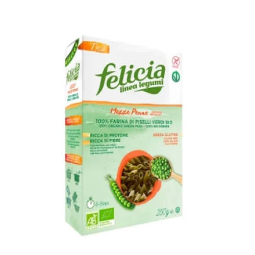 FELICIA BIO MEZZE PENNE PISELLI VERDI 250 G - Farmaspeed