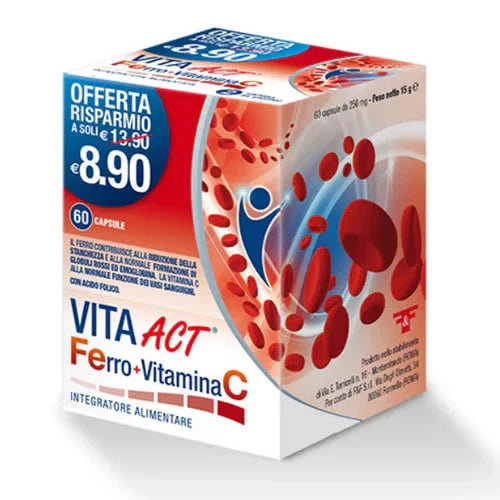 VITA ACT FERRO+VITAMINA C 60 CAPSULE - Farmaspeed