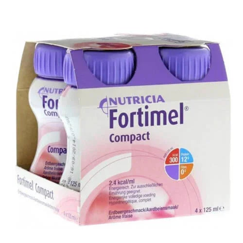 NUTRICIA FORTIMEL COMPACT PROTEIN GUSTO FRUTTI ROSSI RINFRESCANTI 4 BOTTIGLIE DA 125 ML - Farmaspeed