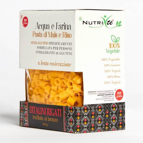 NUTRI TE' DITALINI RIGATI ACQUA E FARINA MAIS E RISO 250 G - Farmaspeed