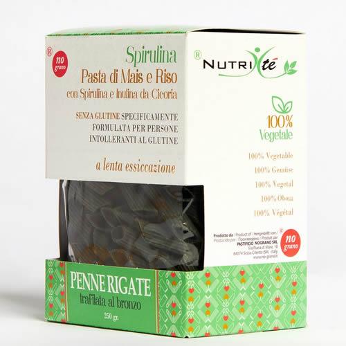 NUTRI TE' PENNE RIGATE CON SPIRULINA MAIS E RISO 250 G - Farmaspeed