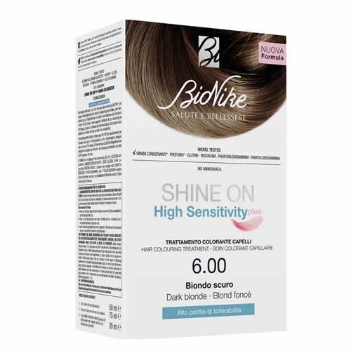 SHINE ON HIGH SENSITIVITY PLUS BIONDO SCURO 6,00 RIVELATORE IN CREMA 75 ML + CREMA COLORANTE 50 ML - Farmaspeed