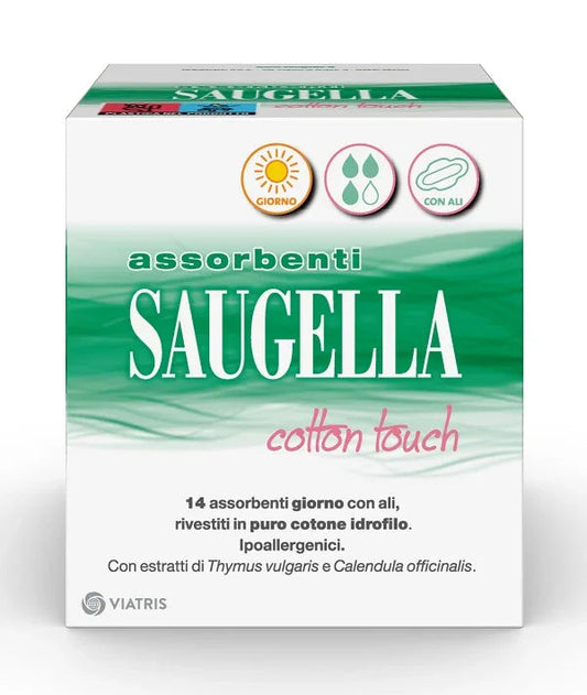 SAUGELLA COTTON TOUCH ASSORBENTI GIORNO 14 PEZZI TAGLIO PREZZO - Farmaspeed