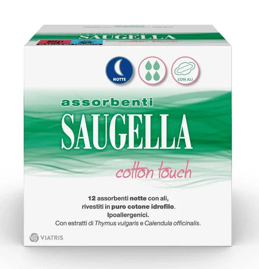 SAUGELLA COTTON TOUCH ASSORBENTI NOTTE 12 PEZZI TAGLIO PREZZO - Farmaspeed