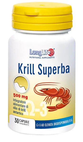 LONGLIFE KRILL SUPERBA 30 CAPSULE INODORI DA 600 MG - Farmaspeed