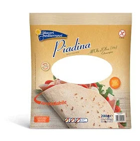 PIACERI MEDITERRANEI PIADINA OLIO D'OLIVA 200 GRAMMI - Farmaspeed