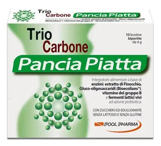 TRIOCARBONE PANCIA PIATTA 10 BUSTINE BIPARTITE 4 G - Farmaspeed