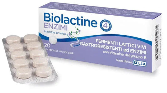 BIOLACTINE ENZIMI 20 COMPRESSE NUOVA FORMULA - Farmaspeed