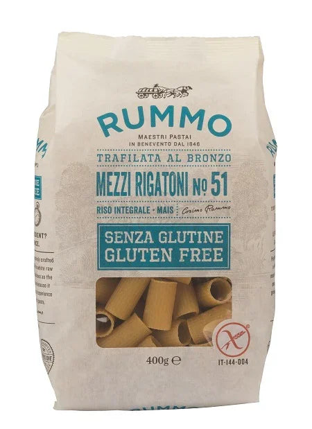 RUMMO MEZZI RIGATONI N51 DI RISO INTEGRALE E MAIS 400 G - Farmaspeed