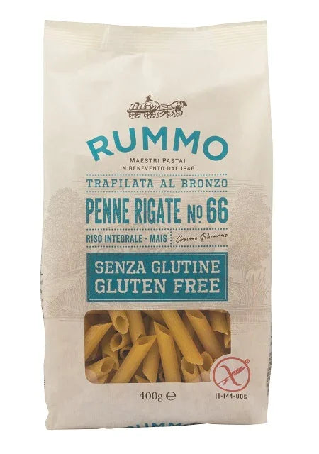 RUMMO PENNE RIGATE N66 DI RISO INTEGRALE E MAIS 400 G - Farmaspeed