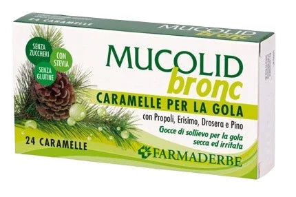 MUCOLID BRONC PROPOLI&PINO 24 CARAMELLE - Farmaspeed