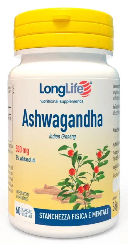 LONGLIFE ASHWAGANDHA 60 CAPSULE 500 MG - Farmaspeed