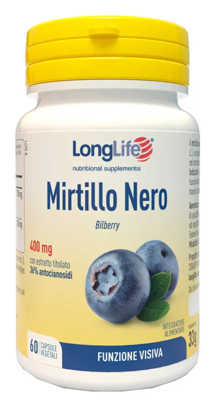 LONGLIFE MIRTILLO NERO 60 CAPSULE VEGETALI - Farmaspeed