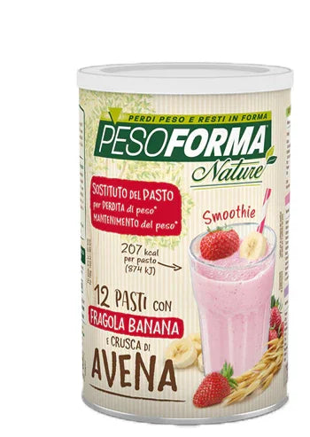 PESOFORMA NATURE SMOOTHIE FRAGOLA BANANA POLVERE 420 G - Farmaspeed
