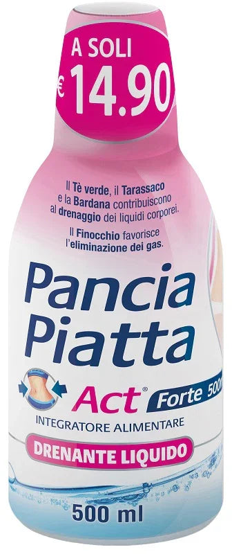PANCIA PIATTA ACT FORTE DRENANTE LIQUIDO 500 ML - Farmaspeed