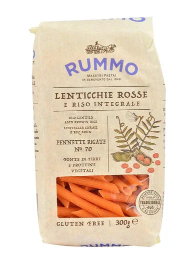 RUMMO PENNETTE RIGATE N 70 LENTICCHIE ROSSE E RISO INTEGRALE 300 G - Farmaspeed