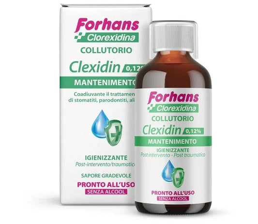 FORHANS COLLUTORIO CON CLOREXIDINA 0,12 CLEXIDIN SENZA ALCOOL 200 ML - Farmaspeed