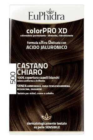EUPHIDRA COLORPRO XD 500 CAST CHIARO GEL COLORANTE CAPELLI IN FLACONE + ATTIVANTE + BALSAMO + GUANTI - Farmaspeed