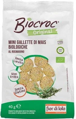 BIOCROC MINI GALLETTE DI MAIS ROSMARINO BIO 40 G - Farmaspeed