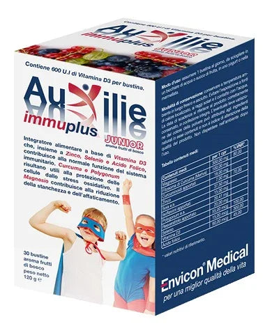 AUXILIE IMMUPLUS JUNIOR SOLUBILE 30 STICK PACK - Farmaspeed
