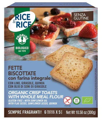 RICE&RICE FETTE BISCOTTATE CON FARINA INTEGRALE 300 G - Farmaspeed