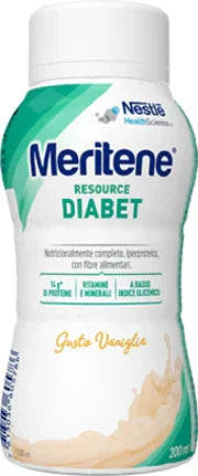 MERITENE RESOURCE DIABET VANIGLIA ALIMENTO IPERPROTEICO 28 VITAMINE E MINERALI 200 ML - Farmaspeed