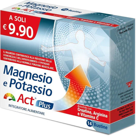 MAGNESIO E POTASSIO ACT PLUS 14 BUSTINE - Farmaspeed