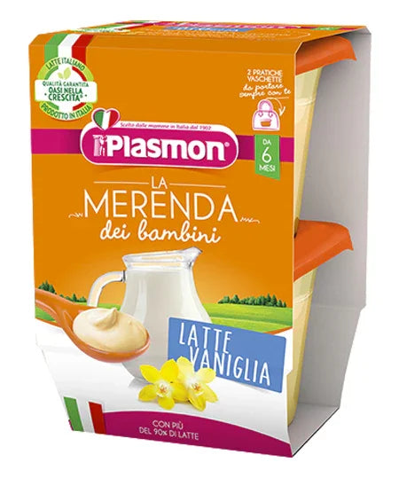 PLASMON LA MERENDA DEI BAMBINI MERENDE LATTE VANIGLIA ASETTICO 2 X 120 G - Farmaspeed