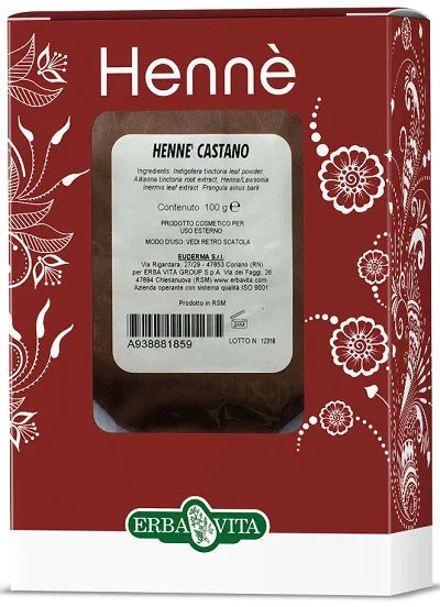 HENNE COLORANTE CAPELLI CASTANO 100 G - Farmaspeed