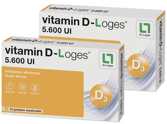 VITAMIN D-LOGES 30 GELATINE MASTICABILI GUSTO LIMONE 42 G - Farmaspeed