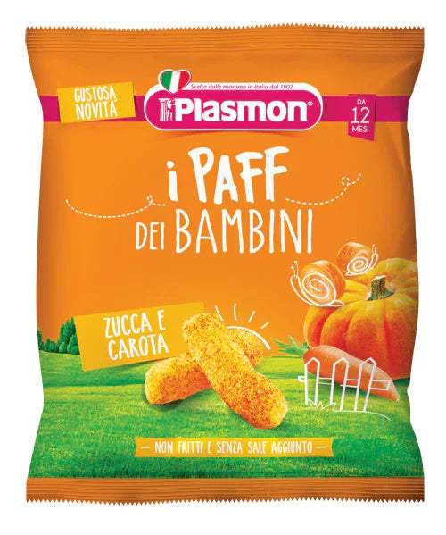 PLASMON DRY SNACK PAFF ZUCCA CAROTE 15 G - Farmaspeed