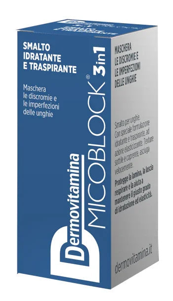 DERMOVITAMINA MICOBLOCK 3 IN 1 SMALTO IDRATANTE E TRASPIRANTE BLU 5 ML - Farmaspeed