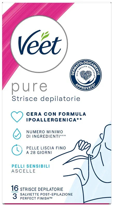 VEET STRISCE ASCELLE IPOALLERGENICHE 16 PEZZI - Farmaspeed