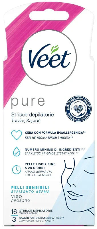 VEET STRISCE VISO IPOALLERGENICHE 16 PEZZI - Farmaspeed