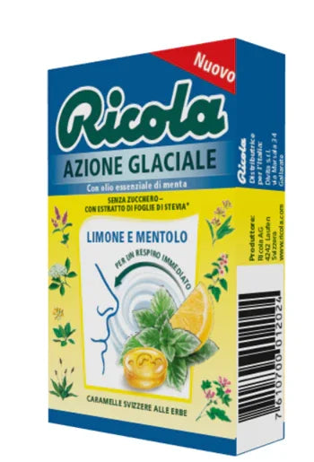 RICOLA AZIONE GLACIALE LIMONE E MENTOLO 50 G - Farmaspeed