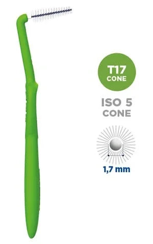 SCOVOLINO CURASEPT PROXI ANGLE MISURA T17 CONICO ISO 5 VERDE DIAMETRO 1,7 MM 5 PEZZI - Farmaspeed