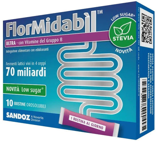 FLORMIDABIL ULTRA 10 BUSTINE CON STEVIA - Farmaspeed