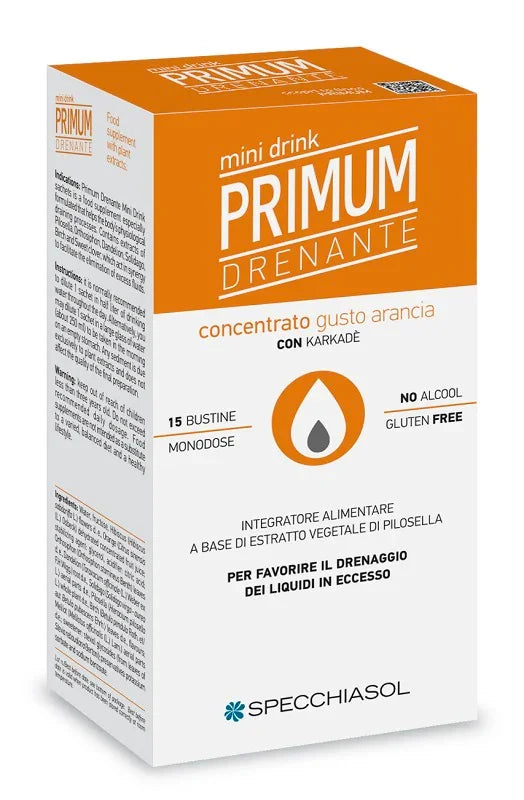 PRIMUM DRENANTE MINIDRINK ARANCIA 15 STICK DA 10 ML - Farmaspeed