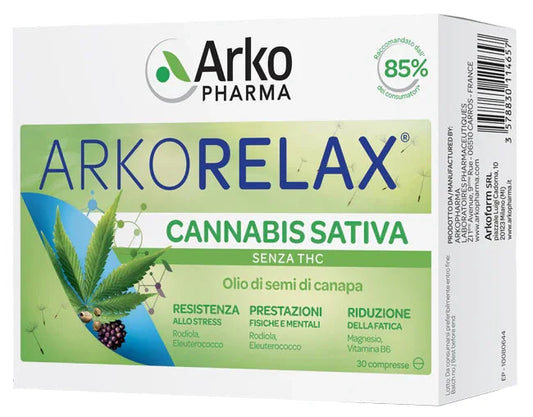 ARKORELAX CANNABIS SATIVA 30 COMPRESSE - Farmaspeed