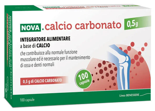 NOVA CALCIO CARBONATO 0,5 G 100 CAPSULE - Farmaspeed