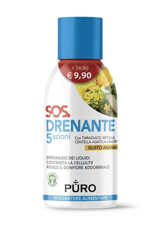PURO DRENANTE 5 AZIONI CON BAOBAB GUSTO ANANAS 500 ML - Farmaspeed