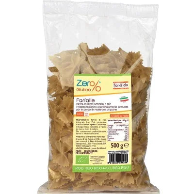 ZER% GLUTINE FARFALLE DI RISO INTEGRALE BIO 500 G - Farmaspeed